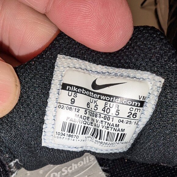 2012 Nike Running Shoe Air Relentless 2 Black 512083-001 Size 9 - Picture 5 of 5